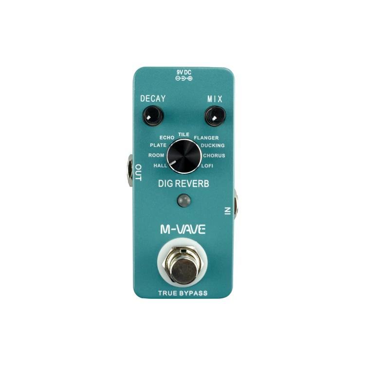 M-VAVE DIG REVERB Guitar Electric Acoustic Multi Effects Pedal 9 Reverb Types True Bypass Musical Instrument Guitar